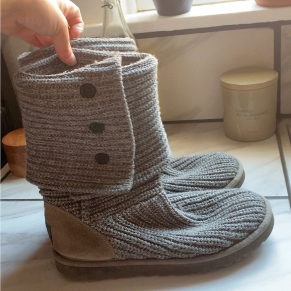 Cozy Knit Button Boots - Picture 3 of 5